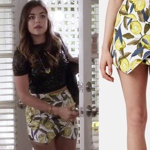 Lucy Paris Black Leather Mesh Zipper Top aso Pretty Little Liars Aria Montgomery